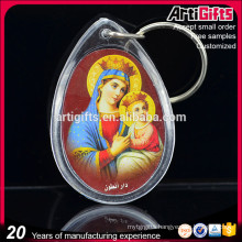 Wholesale custom printed clear acrylic key chain